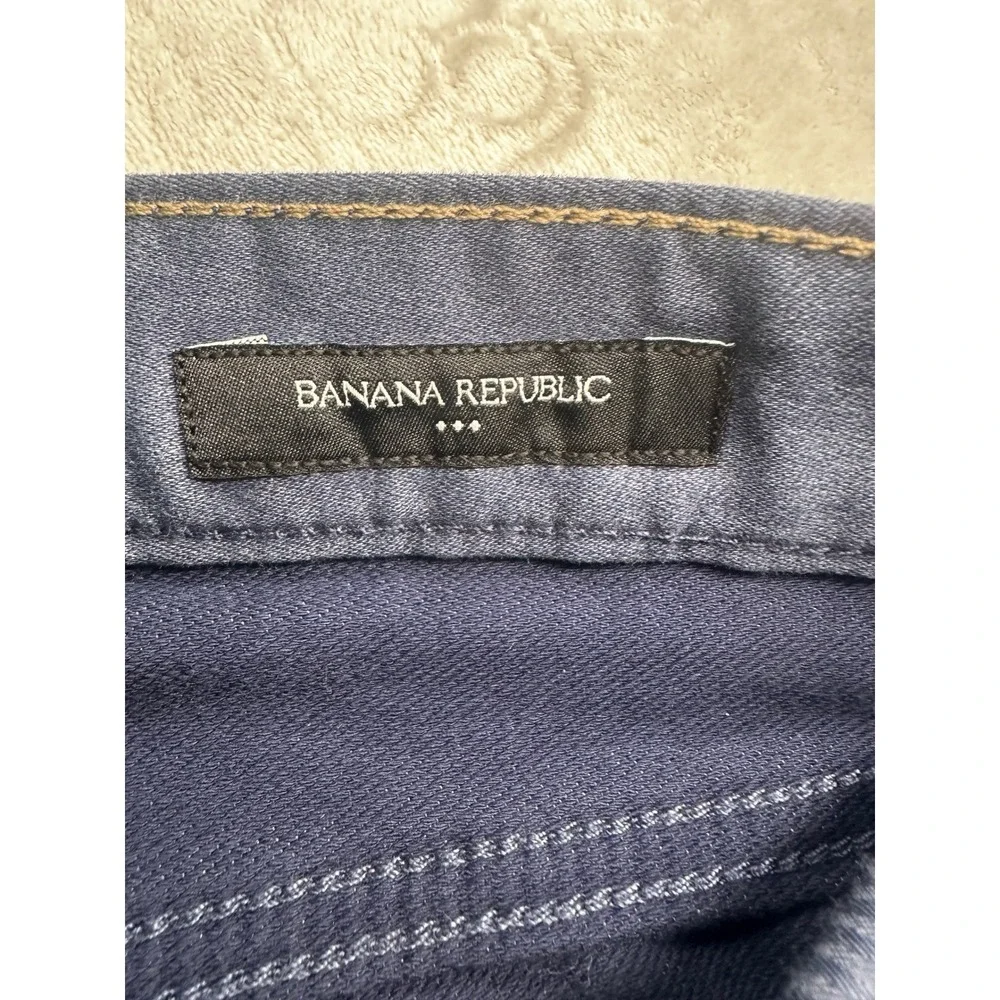 Banana Republic Travel Jean‎ Mens 33x30 Blue Heather Athletic Fit Commuter Pants